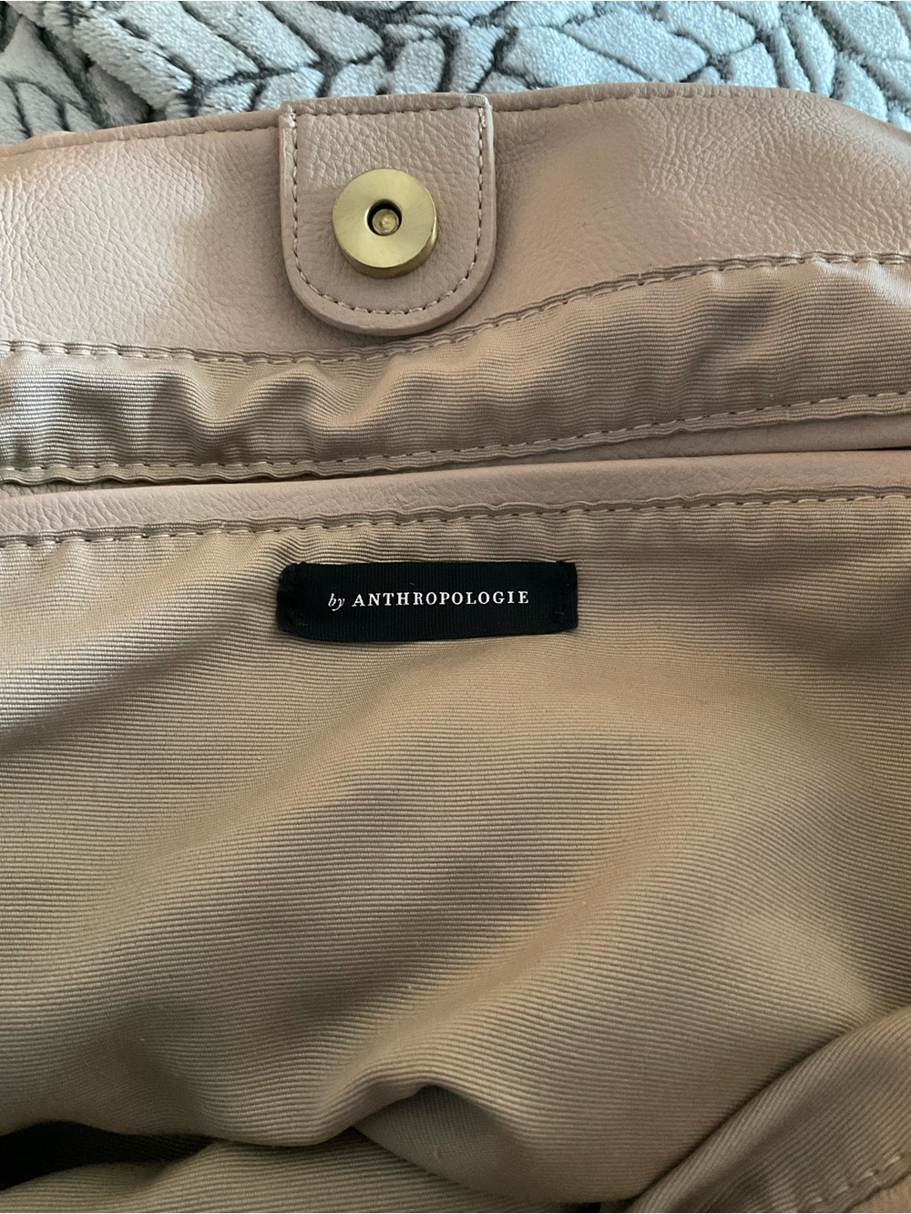 Anthropologie Oversized Tassel Tote Bag Beige Braided Handles Boho EUC - Picture 3 of 9